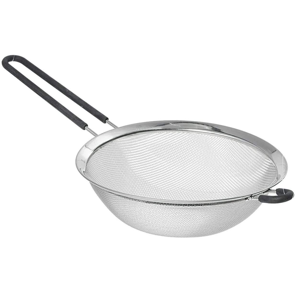 Passoire en inox à maille fine avec poignée en silicone