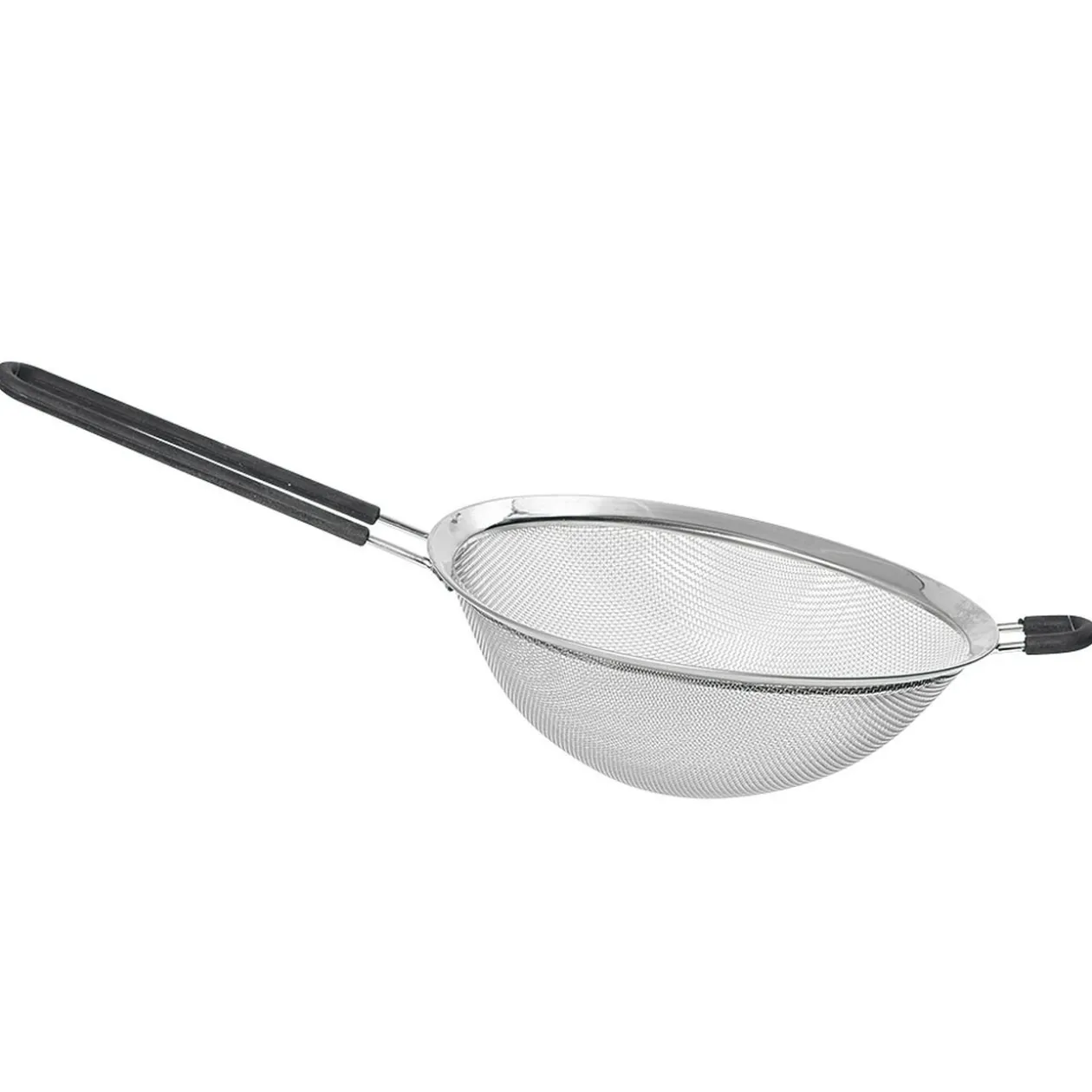 Passoire en inox à maille fine avec poignée en silicone