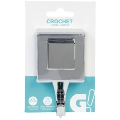 Patère 1 crochet à ventouse gris