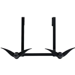 Patère de porte 2 crochets forme bonhomme suspendu métal noir