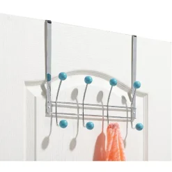 Patère de porte boules bleues