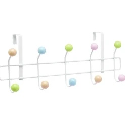Patère de porte multicolore 10 crochets
