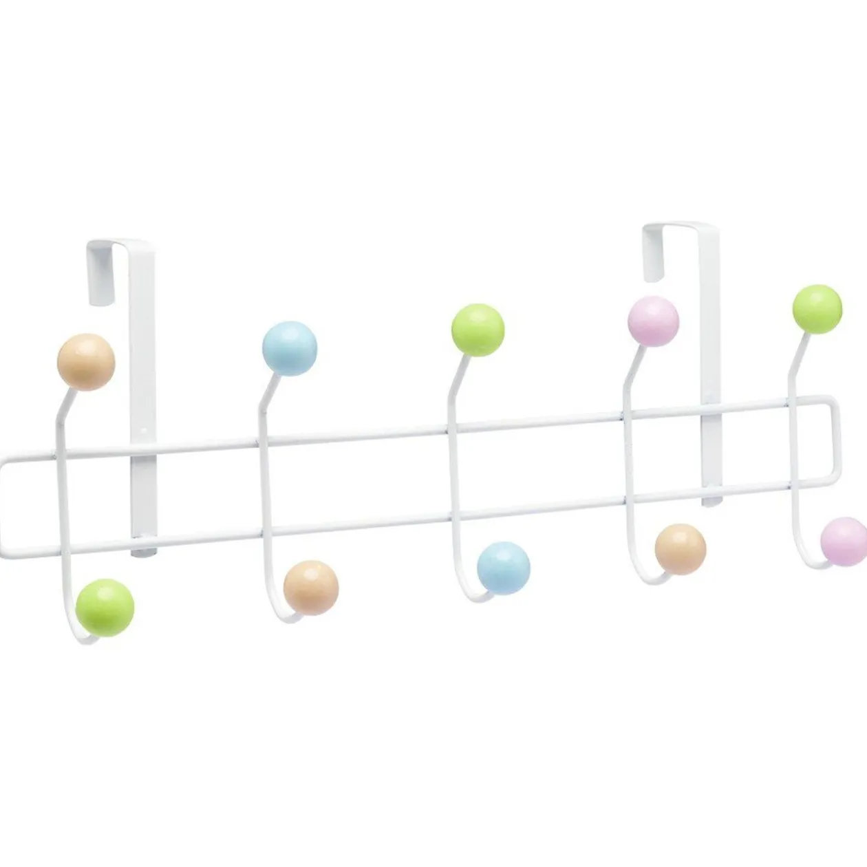 Patère de porte multicolore 10 crochets