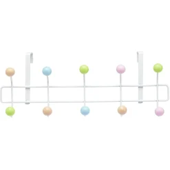 Patère de porte multicolore 10 crochets