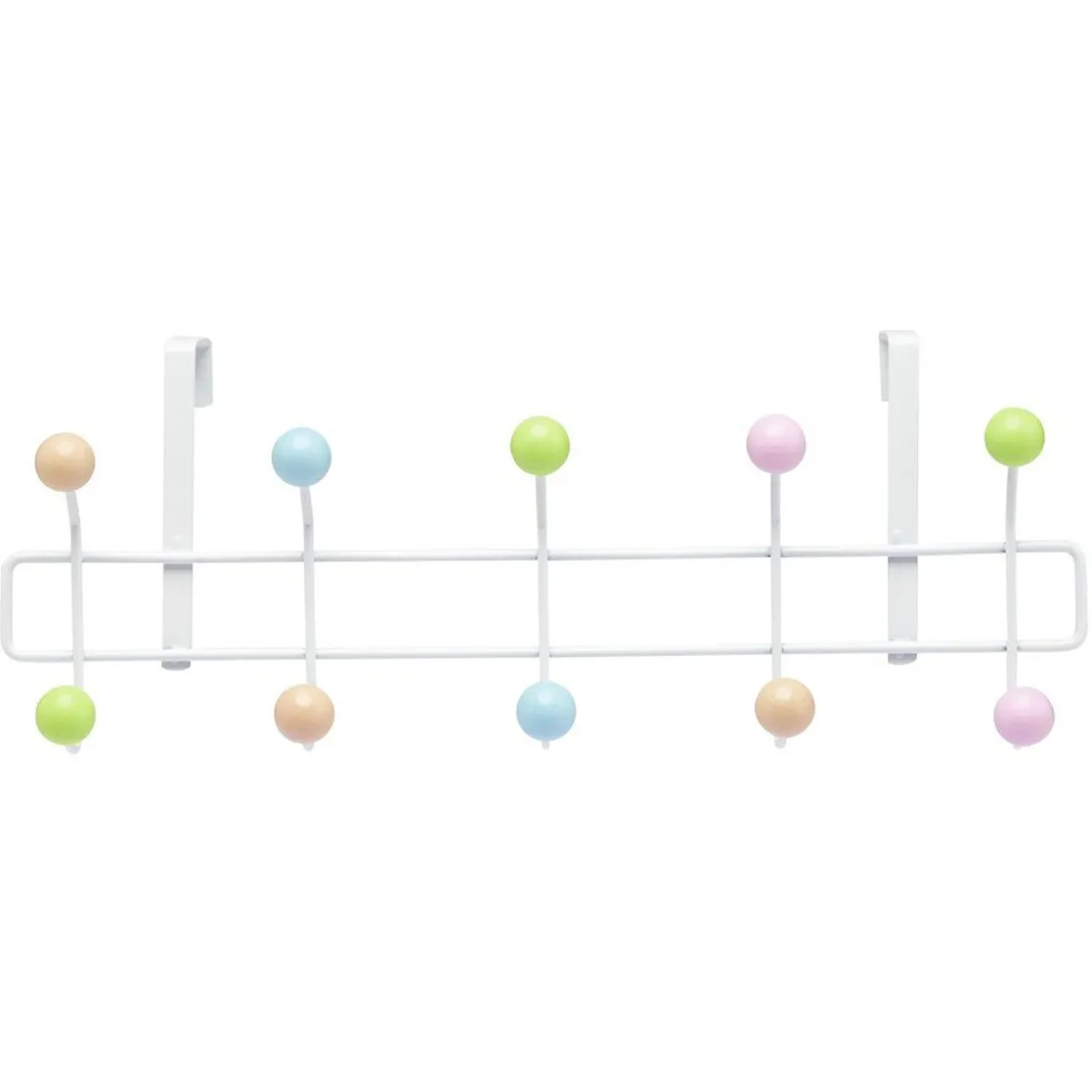 Patère de porte multicolore 10 crochets