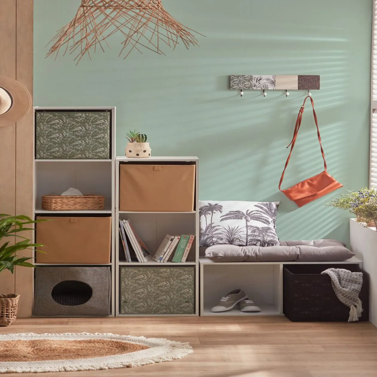 Patère en bois 4 crochets