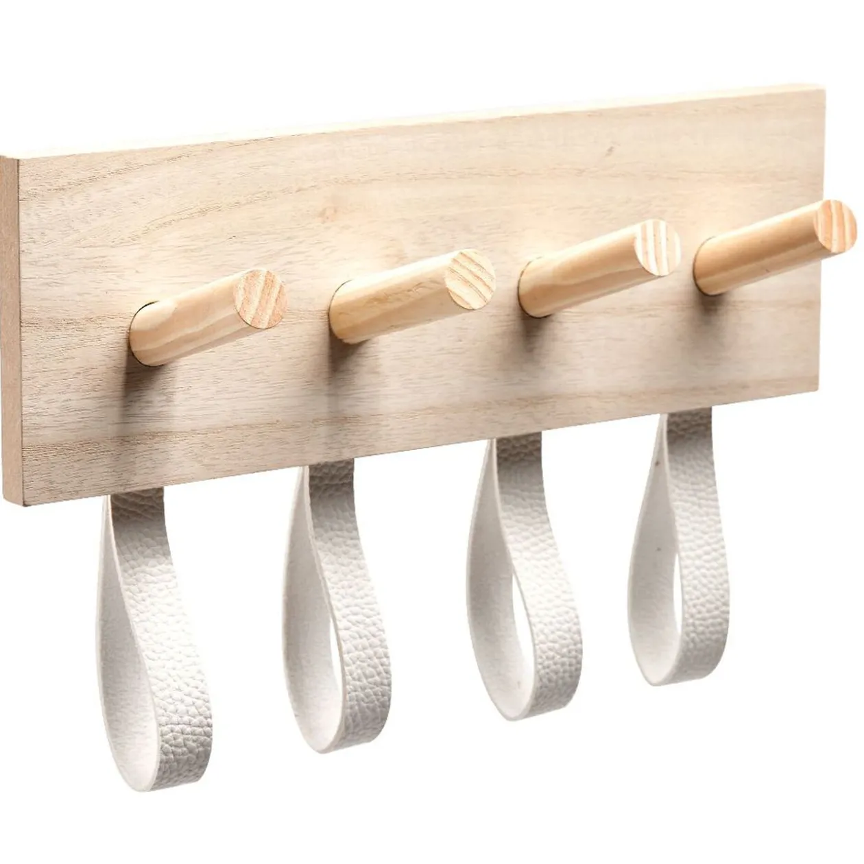 Patère en bois 4 crochets effet simili