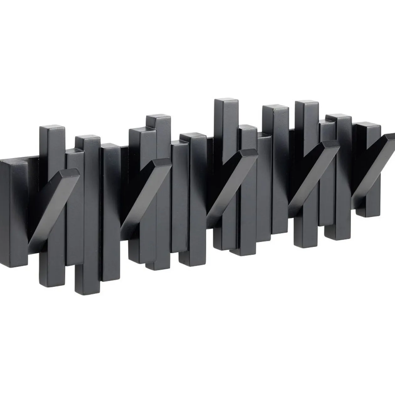 Patère en bois 5 crochets 40,5x8,5xH15cm