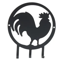 Patère en forme de poule noire