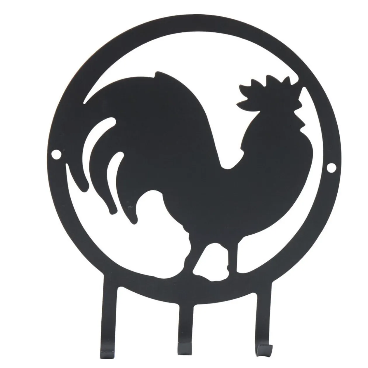 Patère en forme de poule noire