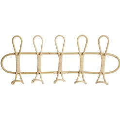 Patère en rotin 5 crochets