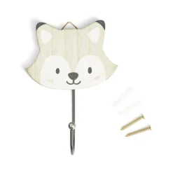 Patère enfant forme animal 10xH15cm - 4 modèles