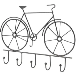 Patère indus métal noir 5 crochets L30,5cm