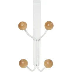 Patère métal et bois 4 crochets