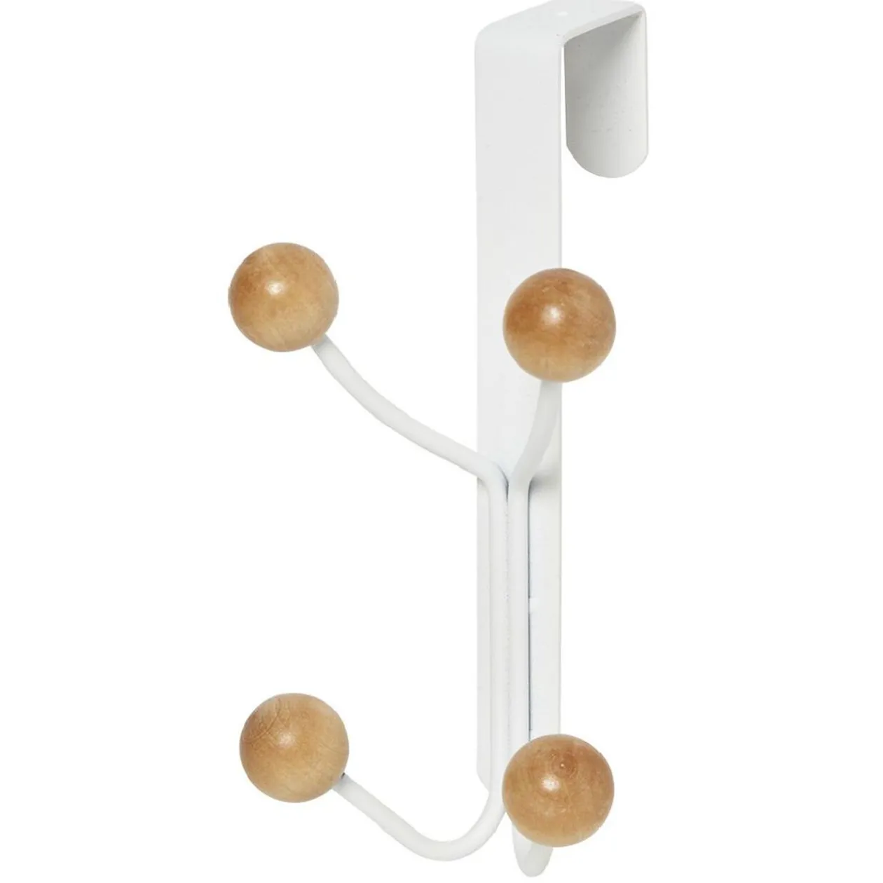 Patère métal et bois 4 crochets