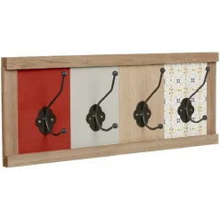 Patère murale 4 crochets carreaux de ciment Dolce Vita