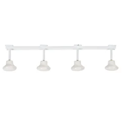 Patère murale 4 crochets métal blanc