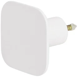 Patère murale carrée blanc polyrésine 7x7cm