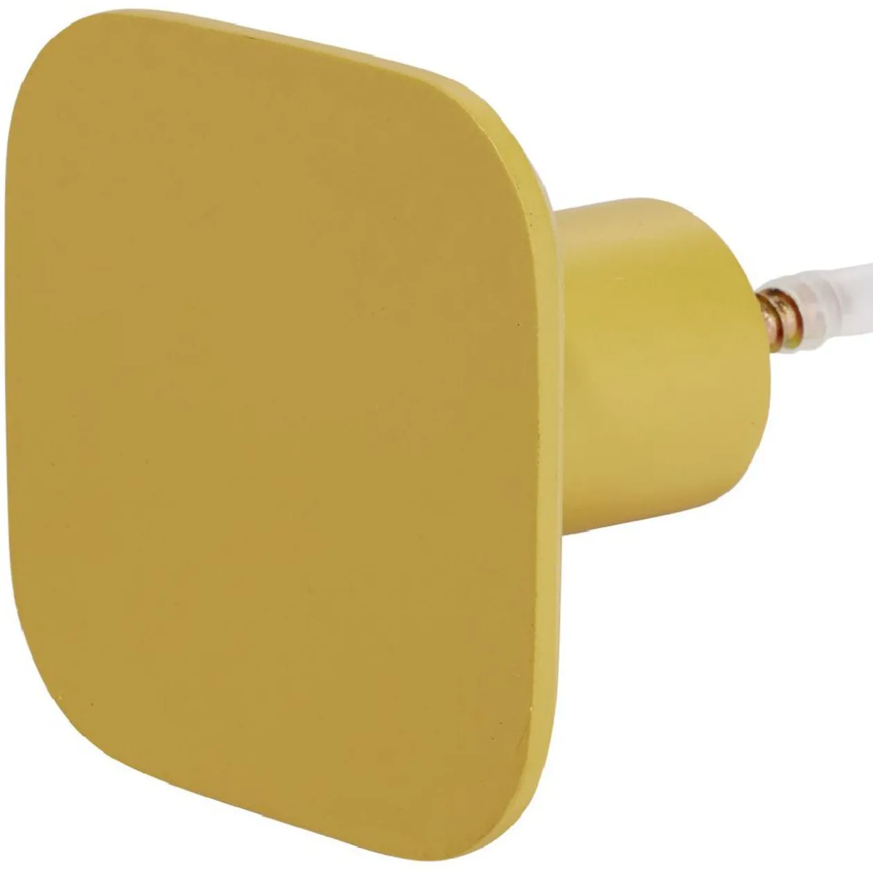 Patère murale carrée jaune polyrésine 7x7cm