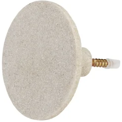 Patère murale ronde beige polyrésine Ø8cm