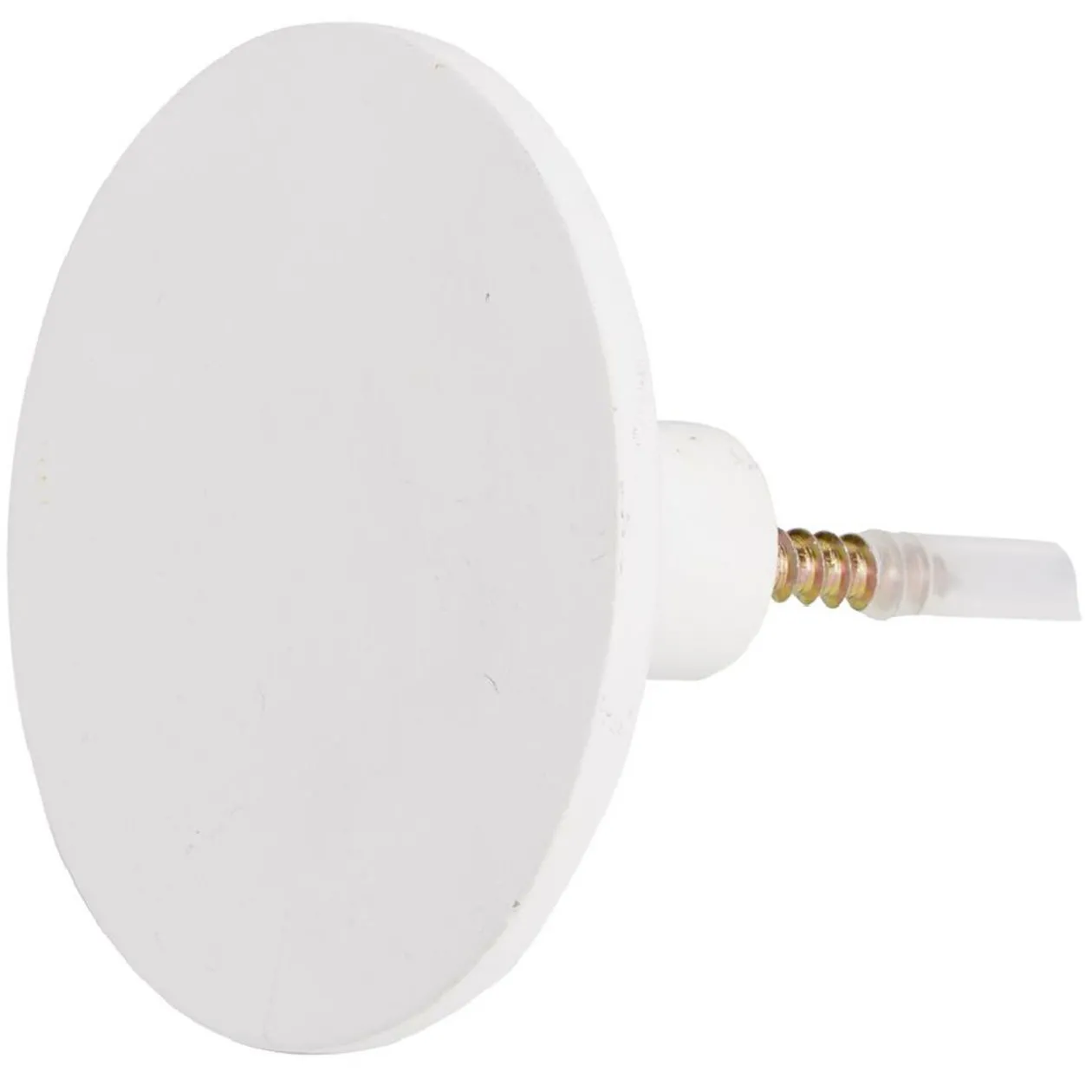 Patère murale ronde blanc polyrésine Ø8cm