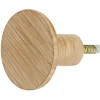 Patère murale ronde imitation bois polyrésine Ø5cm