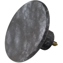 Patère murale ronde imitation marbre noir polyrésine Ø8cm