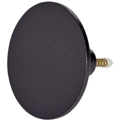 Patère murale ronde noir polyrésine Ø8cm