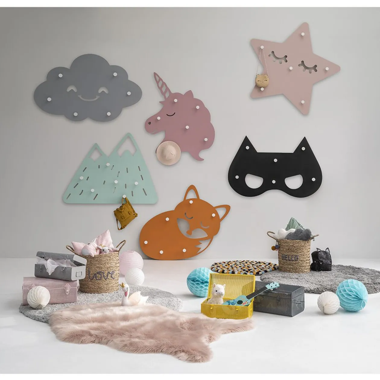 Patère murale XL Booh nuage