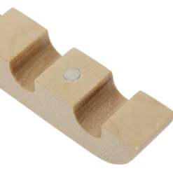 Patère rétractable métal et bois noir ou blanc L20xH20,5cm