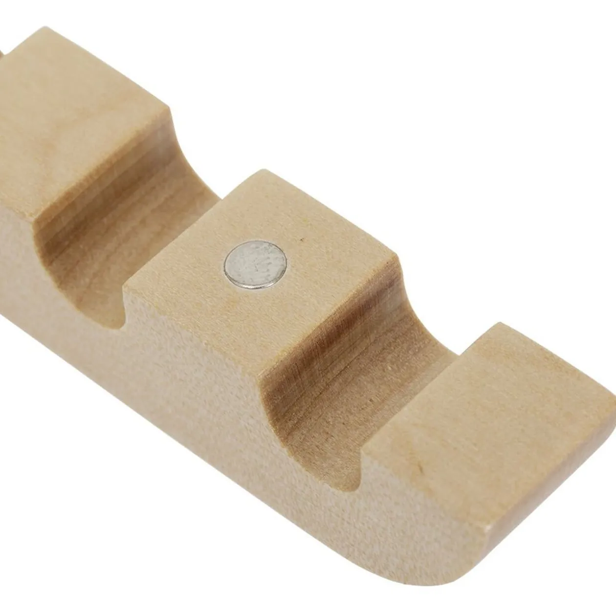 Patère rétractable métal et bois noir ou blanc L20xH20,5cm