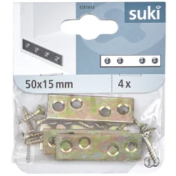 Patte d'assemblage 50mm x2, métal