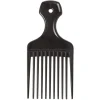 Peigne Afro plastique noir mat L16,5 cm