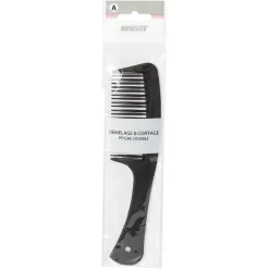 Peigne double plastique noir L26 cm