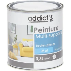 Peinture multi-surfaces 0,5L bleu pétrôle mat