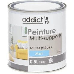 Peinture multi-surfaces 0,5L gris galet mat