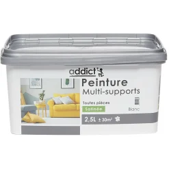 Peinture multi-surfaces 2,5L blanc satiné