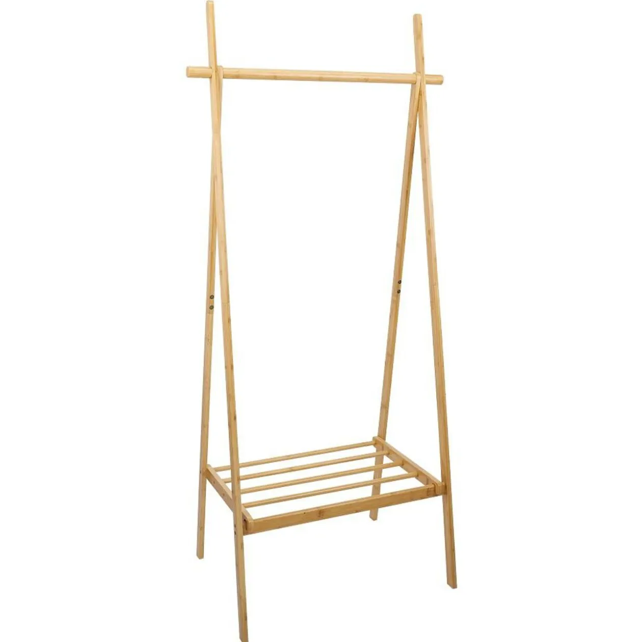 Penderie avec étagère 75xH160x47cm bambou verni