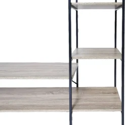 Penderie bois XXL 6 étagères 160x40xH180cm