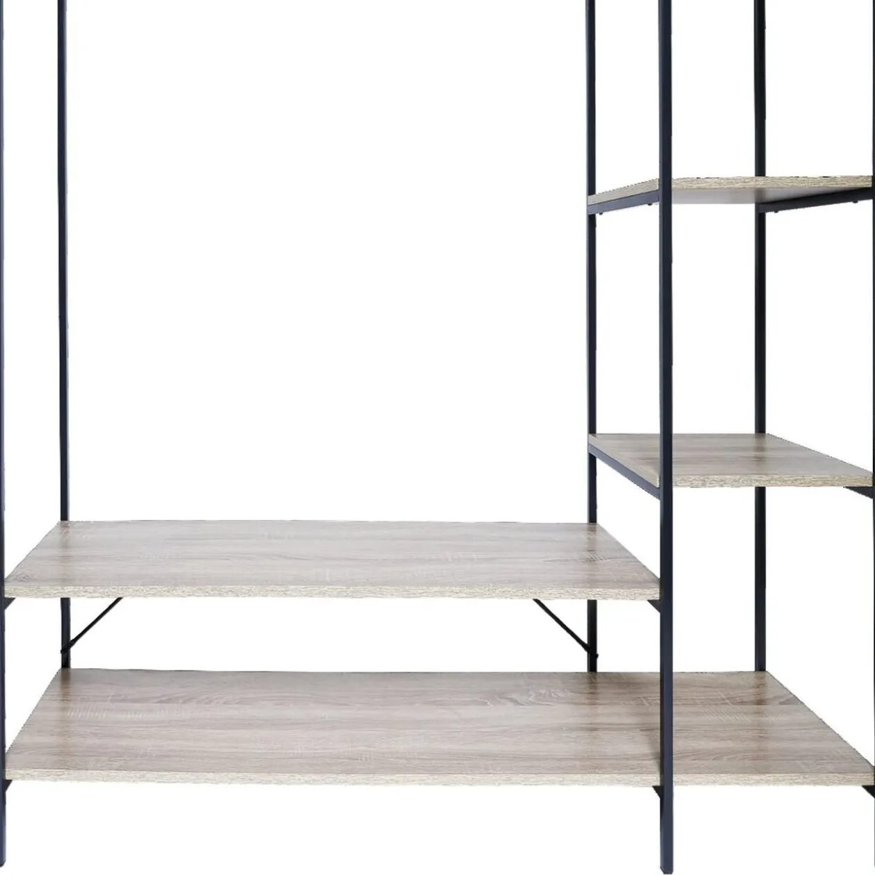 Penderie bois XXL 6 étagères 160x40xH180cm