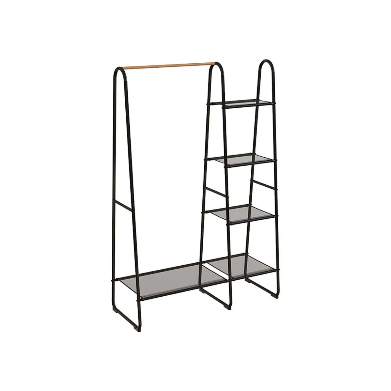 Penderie et étagères en métal et pvc noir