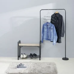 Penderie modulable 3 en 1 en bois et métal