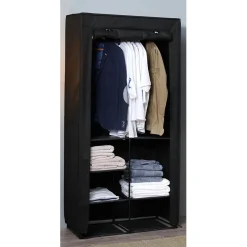 Penderie tablette métal noire