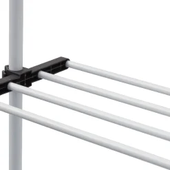 Penderie télescopique métal blanc et noir