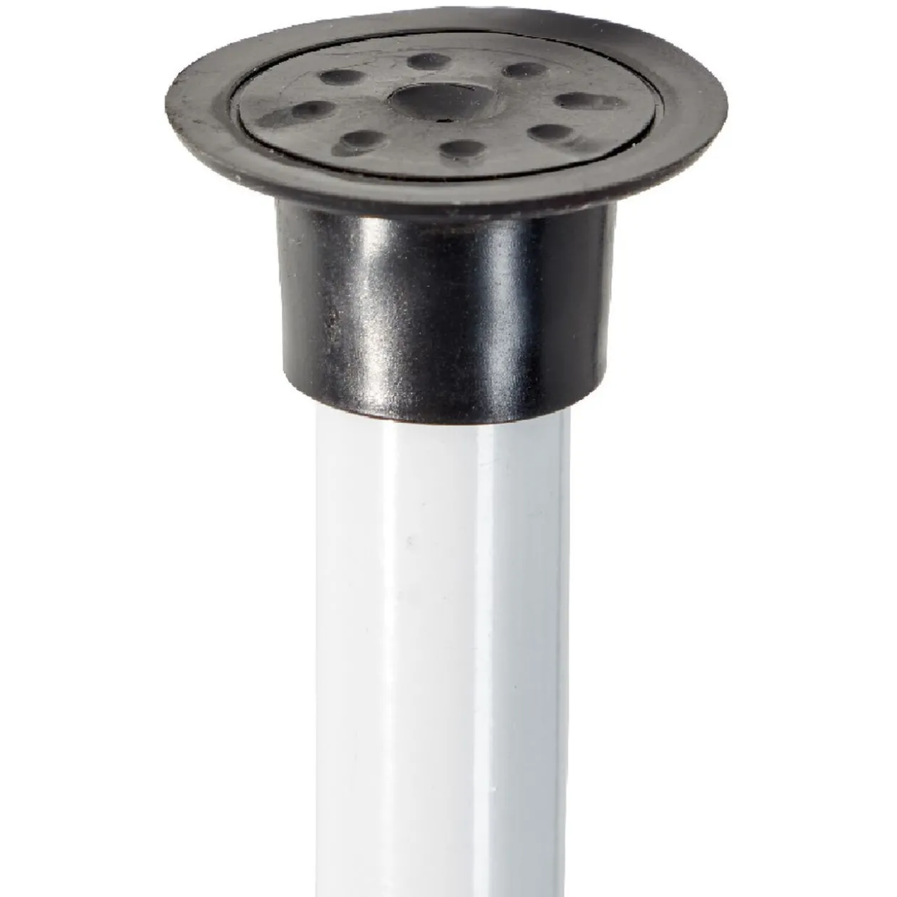 Penderie télescopique métal blanc et noir