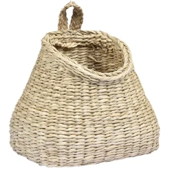 Petit panier en jute à suspendre