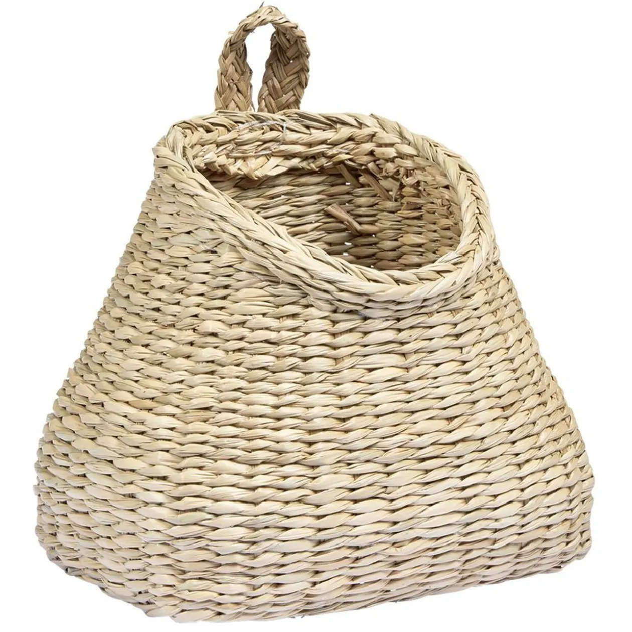 Petit panier en jute à suspendre