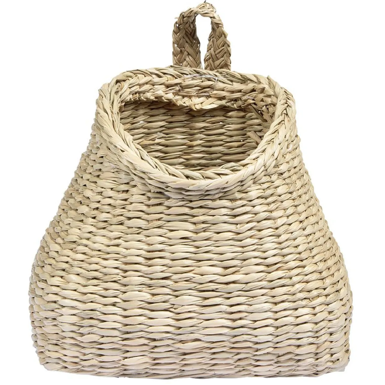 Petit panier en jute à suspendre