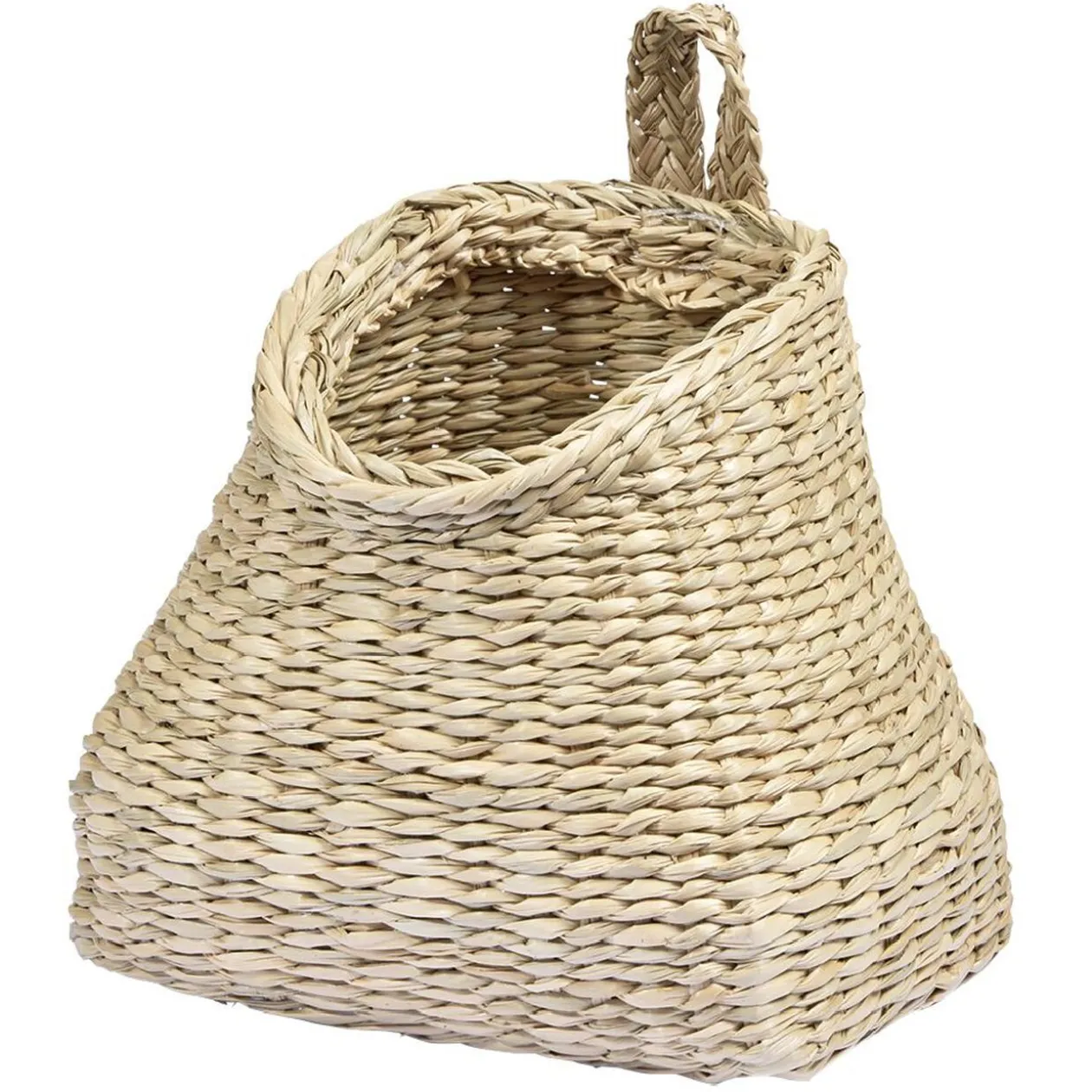 Petit panier en jute à suspendre