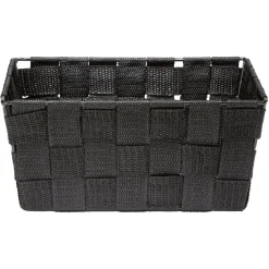 Petit panier noir effet tressé